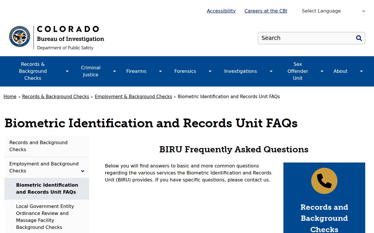 Huerfano County criminal court case and CBI record field guidance