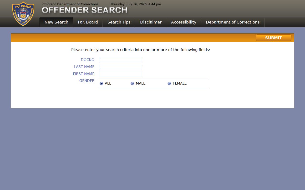 Huerfano County criminal records CDOC offender search